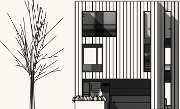 Urban townhome collection model elevation